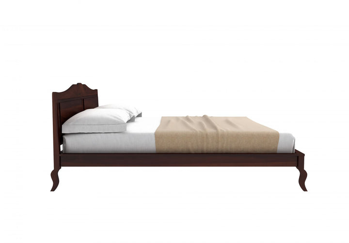 Craft D Art Sheesham Wood King Size Bed Without Storage (Walnut Finish)