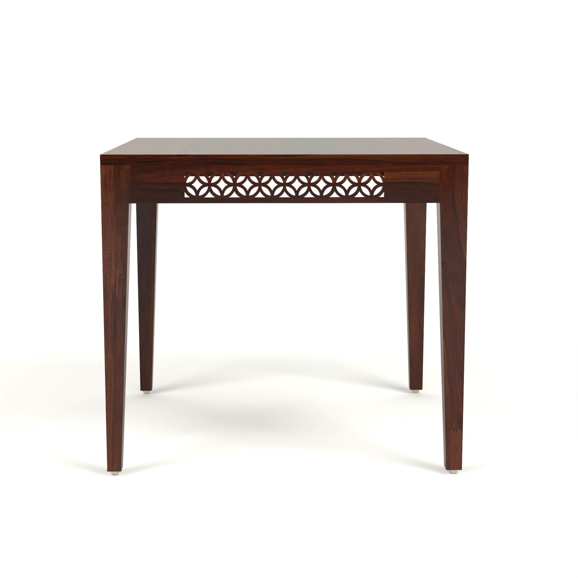 Craft D Art Sheesham Wood 2 Seater Carved Dining Table Set (Walnut Finish)