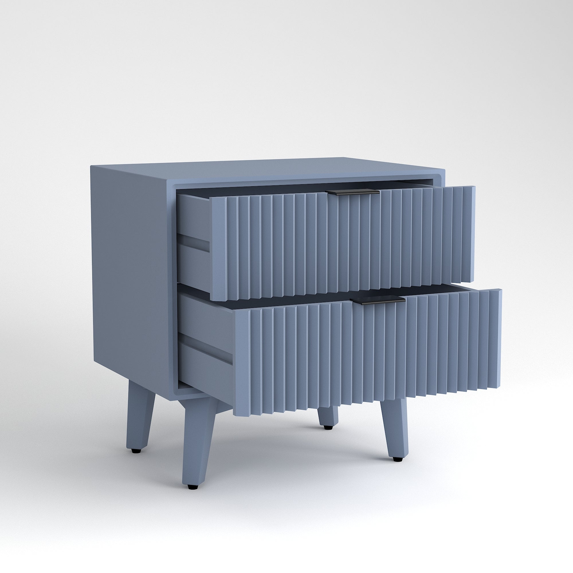 Craft D Art HDMR Premium Wood Bedside Table (Slate Blue)