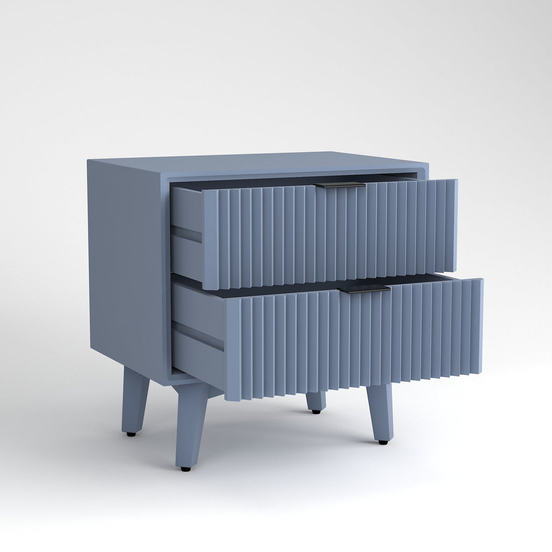 Craft D Art HDMR Premium Wood Bedside Table (Slate Blue)