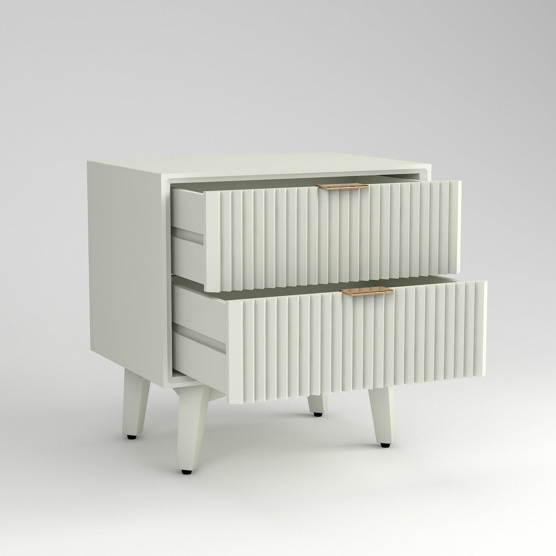 Craft D Art HDMR Premium Wood Bedside Table (White)