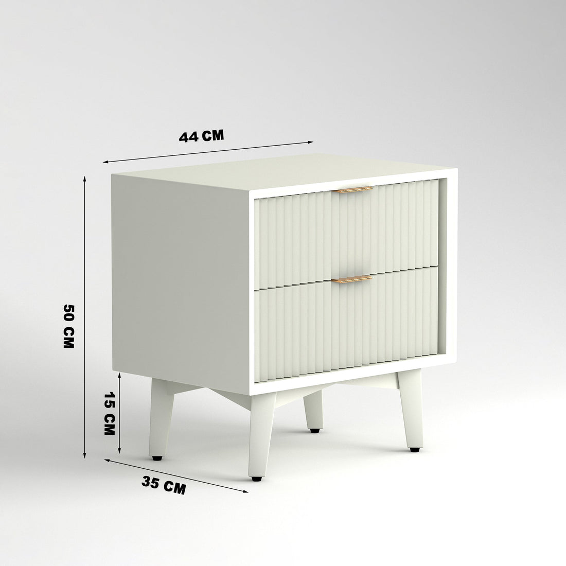 Craft D Art HDMR Premium Wood Bedside Table (White)