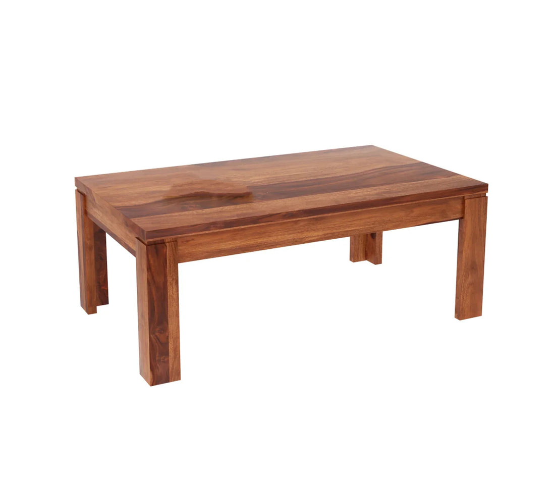Craft D Art Sheesham Wood Center Table (Honey Finish)