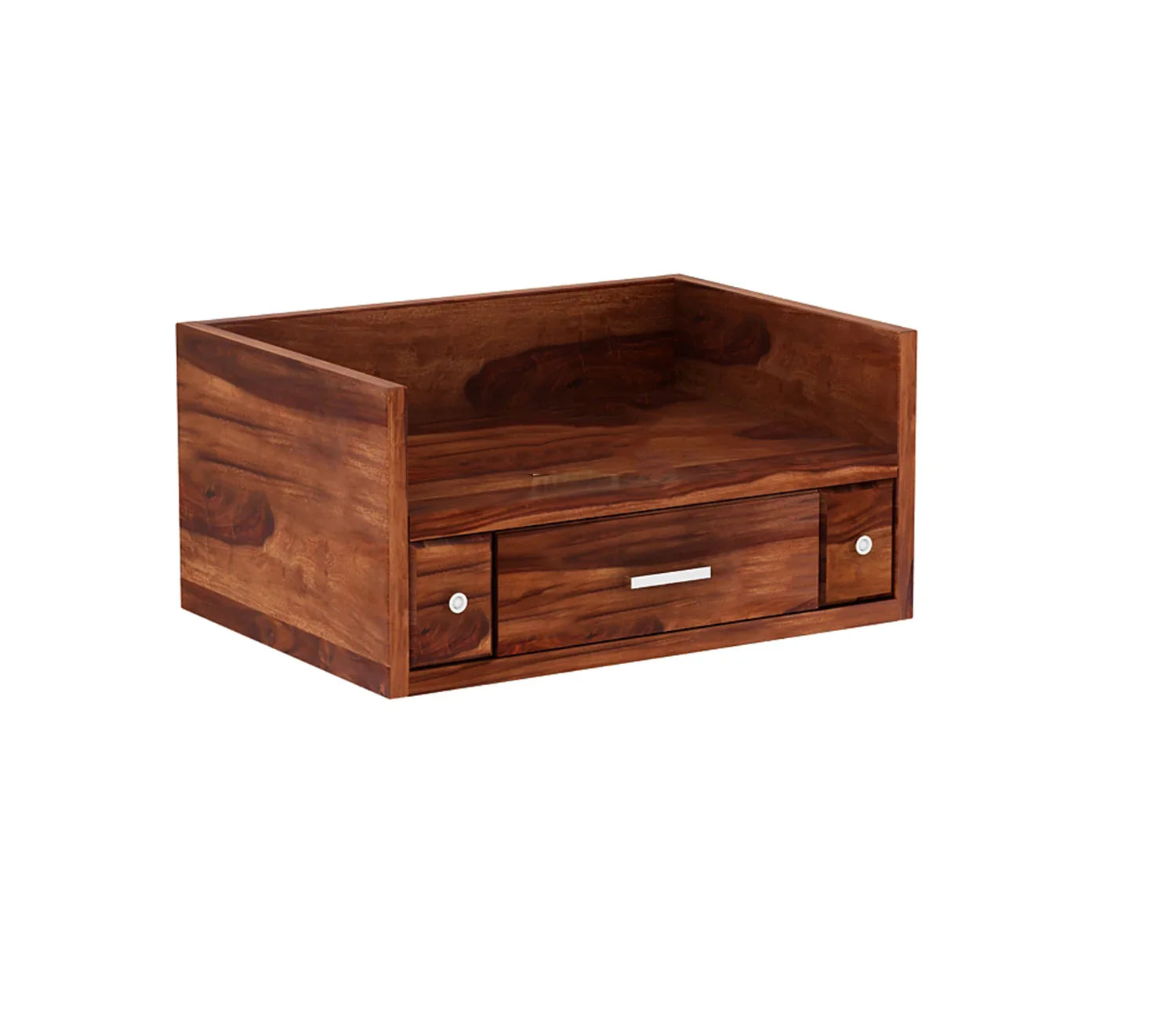 Solid Sheesham Wood Wall Mounted Temple with Drawer