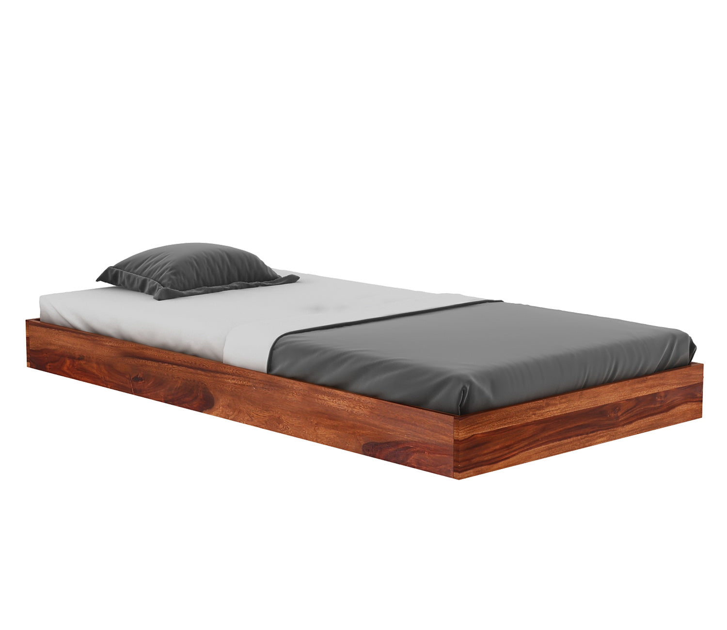 Craft D Art Sheesham Wood Single Bed Without Storage (Honey Finish)