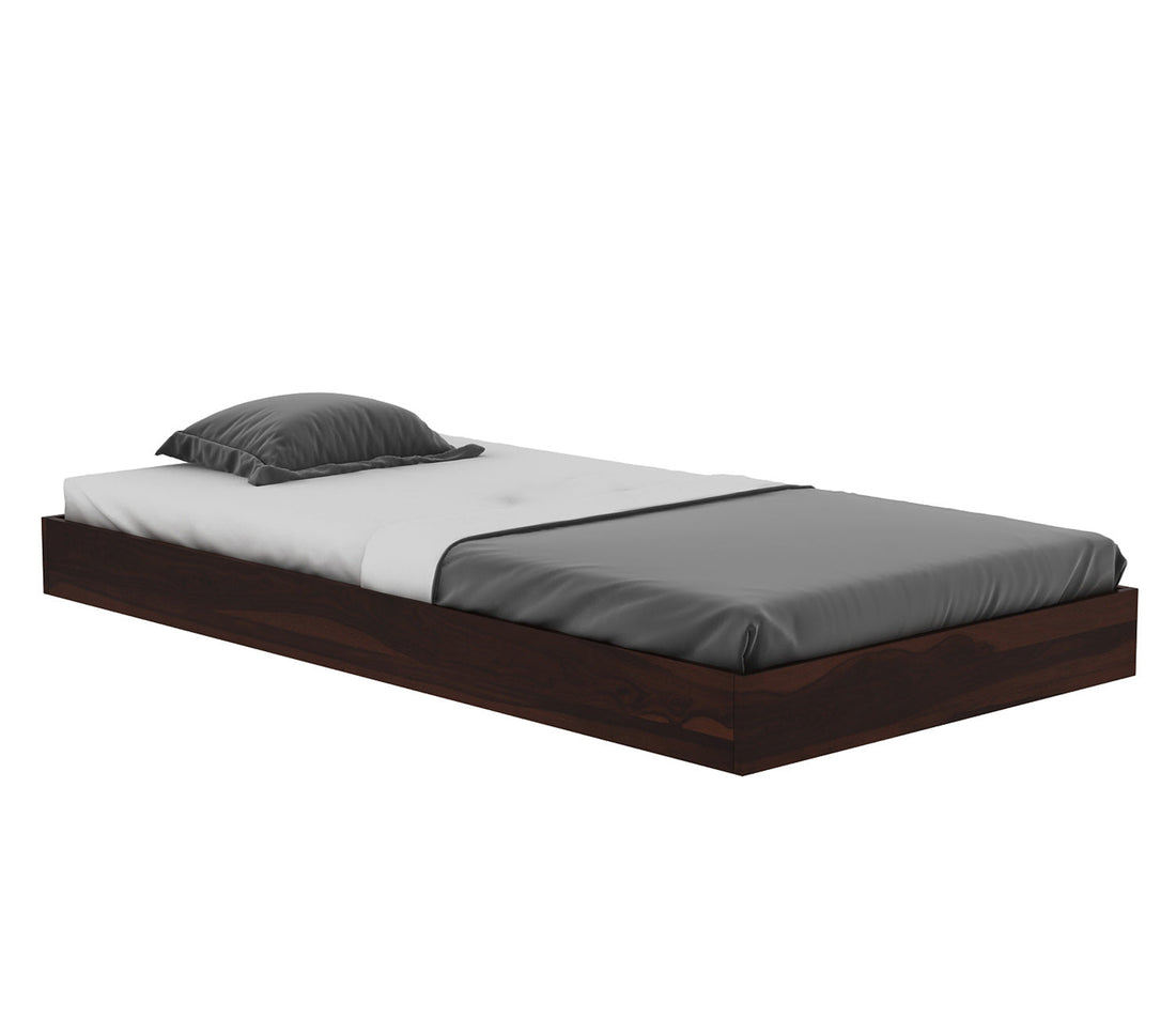 Craft D Art Sheesham Wood Single Bed Without Storage (Walnut Finish)