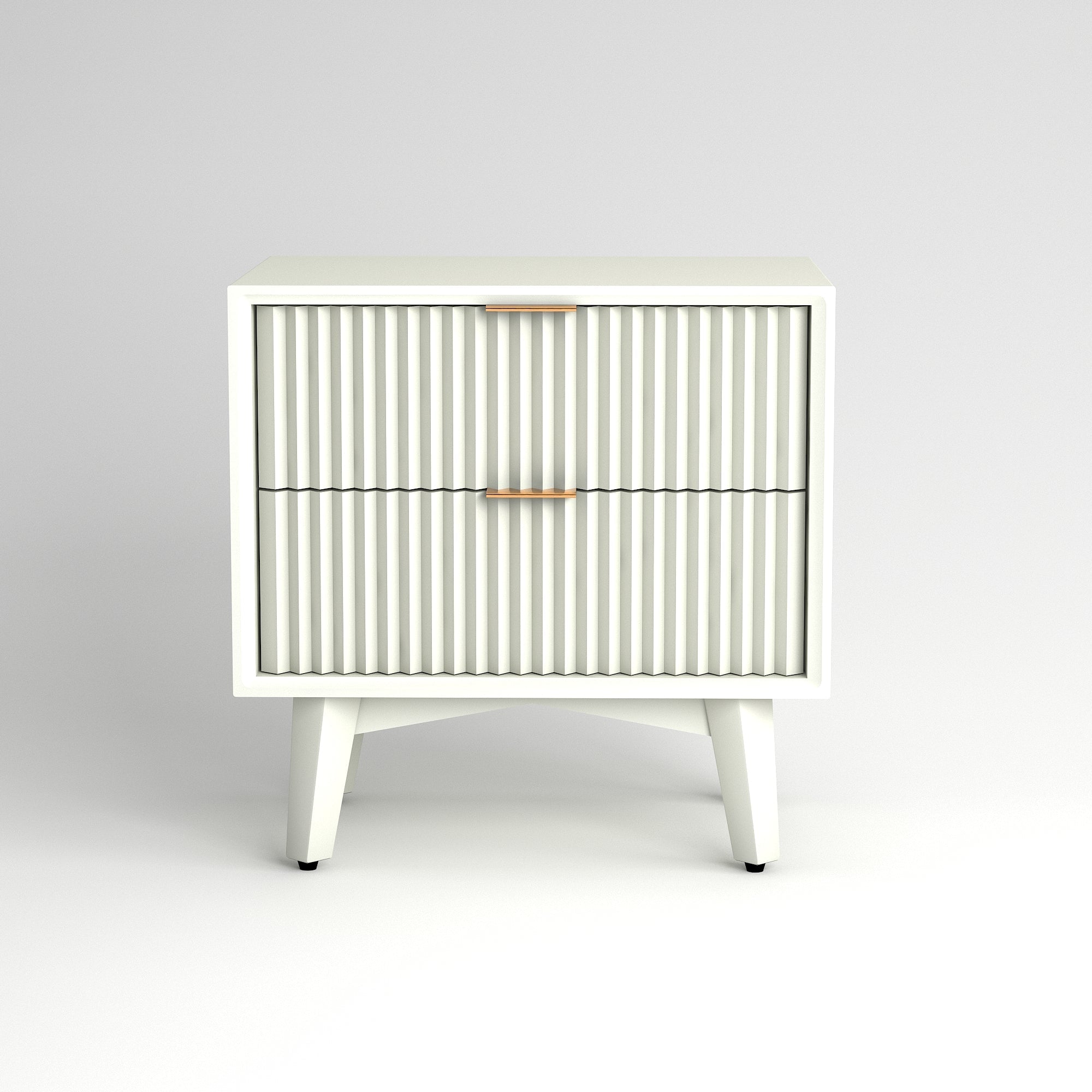 Craft D Art HDMR Premium Wood Bedside Table (White)