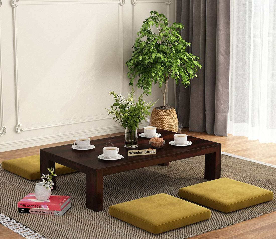 Craft D Art Sheesham Wood Center Table (Walnut Finish)