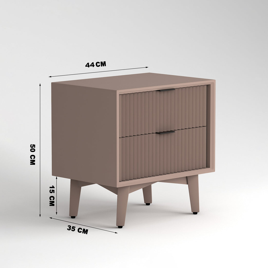 Craft D Art HDMR Premium Wood Bedside Table (Mocha Beige)
