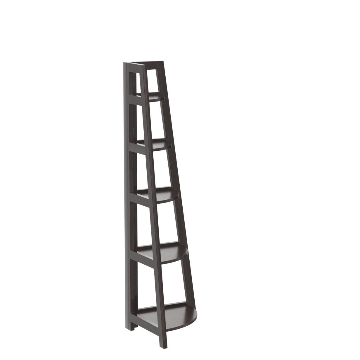 Craft D Art Wooden Corner Bookshelf for Living Room