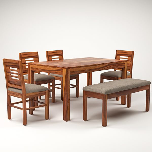 Craft D Art  Wooden 6 Seater Dining Table Set