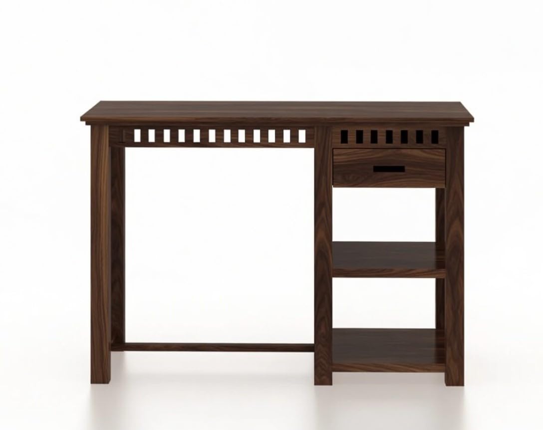 Craft D Art Sheesham Wood Study Desk with Drawer & Open Storage