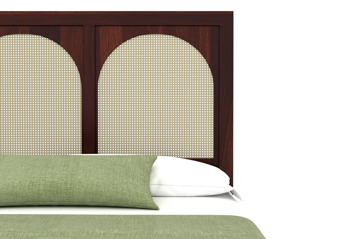 Craft D Art Sheesham Wood King Size Bed Without Storage (Walnut Finish)