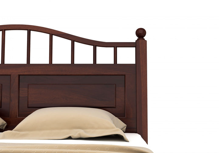 Craft D Art Sheesham Wood King Size Bed Without Storage (Walnut Finish)
