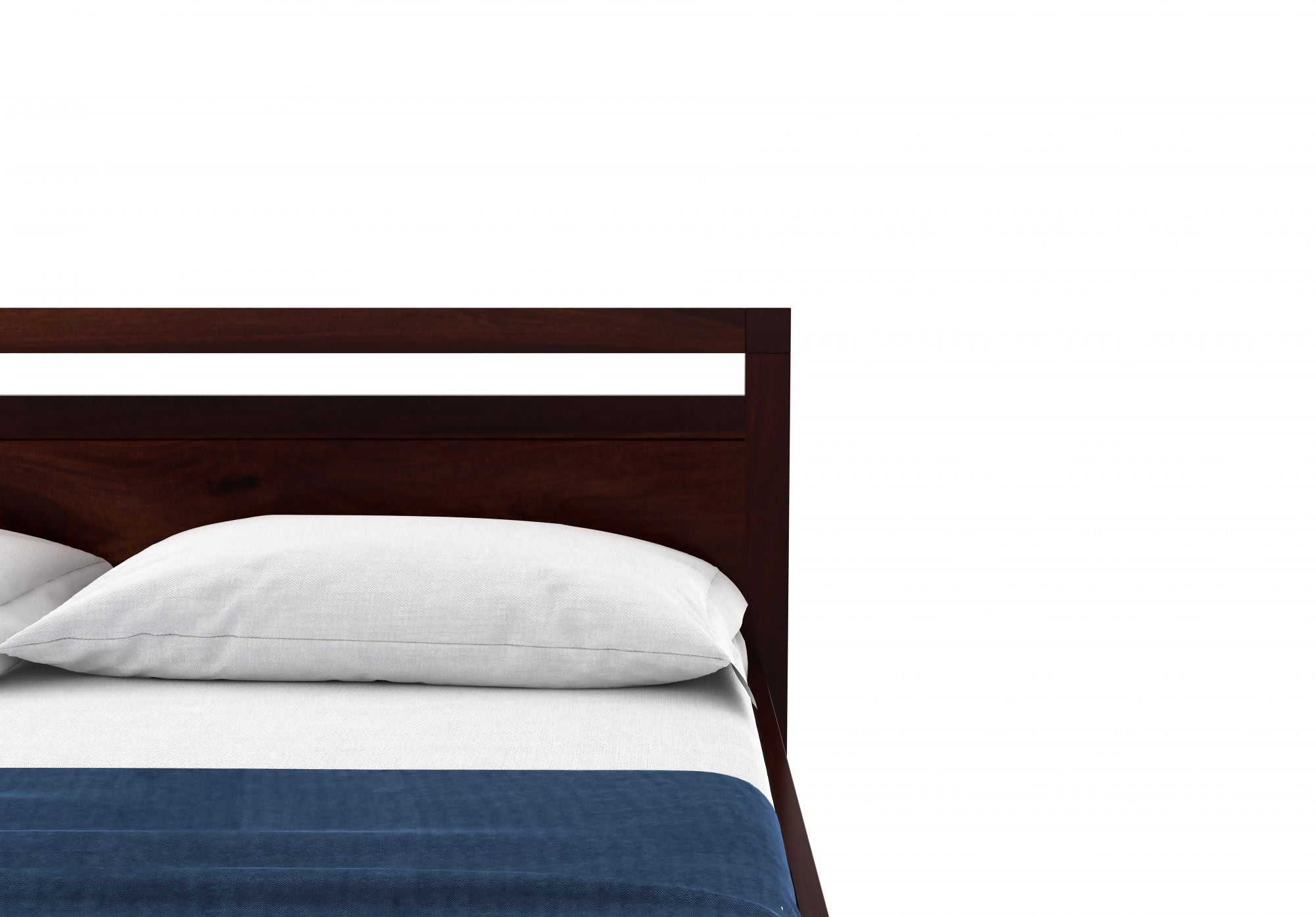Oraxen Sheesham Wood King Size Bed Without Storage (Walnut Finish)