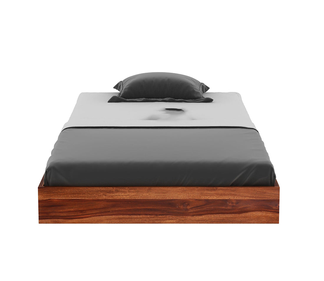 Craft D Art Sheesham Wood Single Bed Without Storage (Honey Finish)