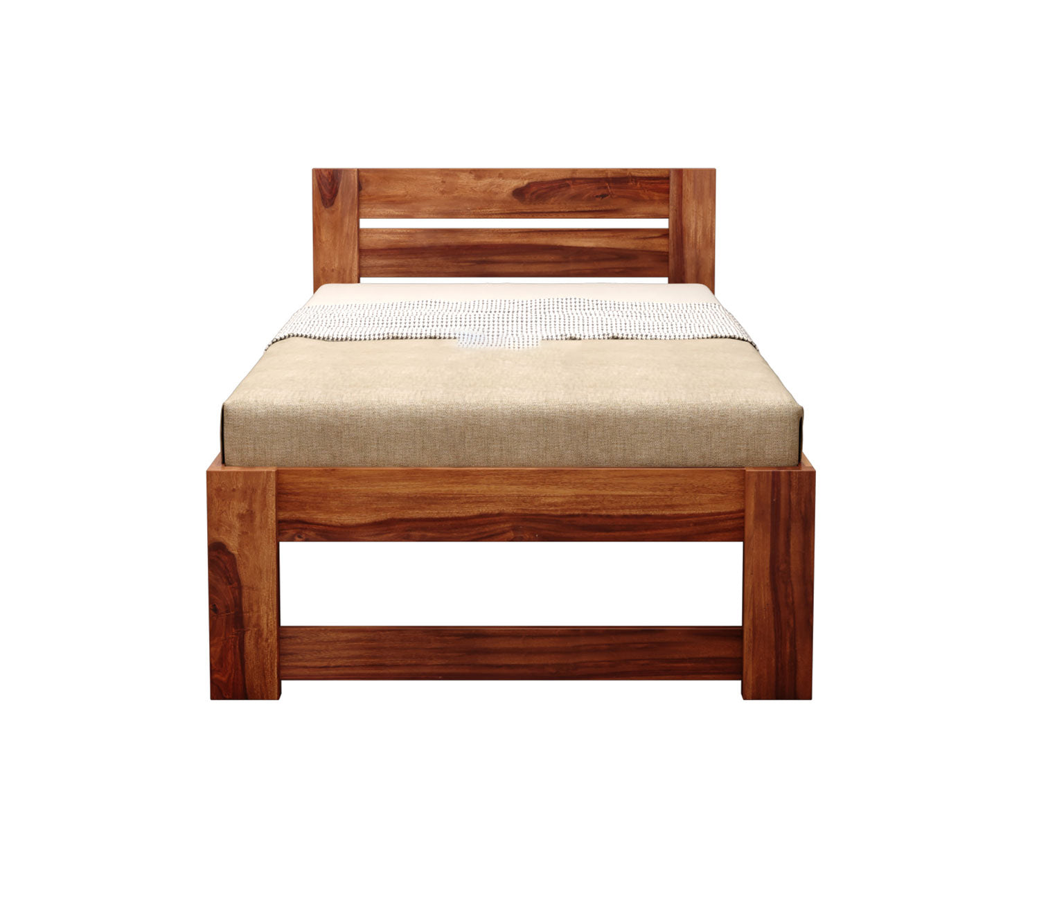 Craft D Art Sheesham Wood Single Bed Without Storage (Honey Finish)