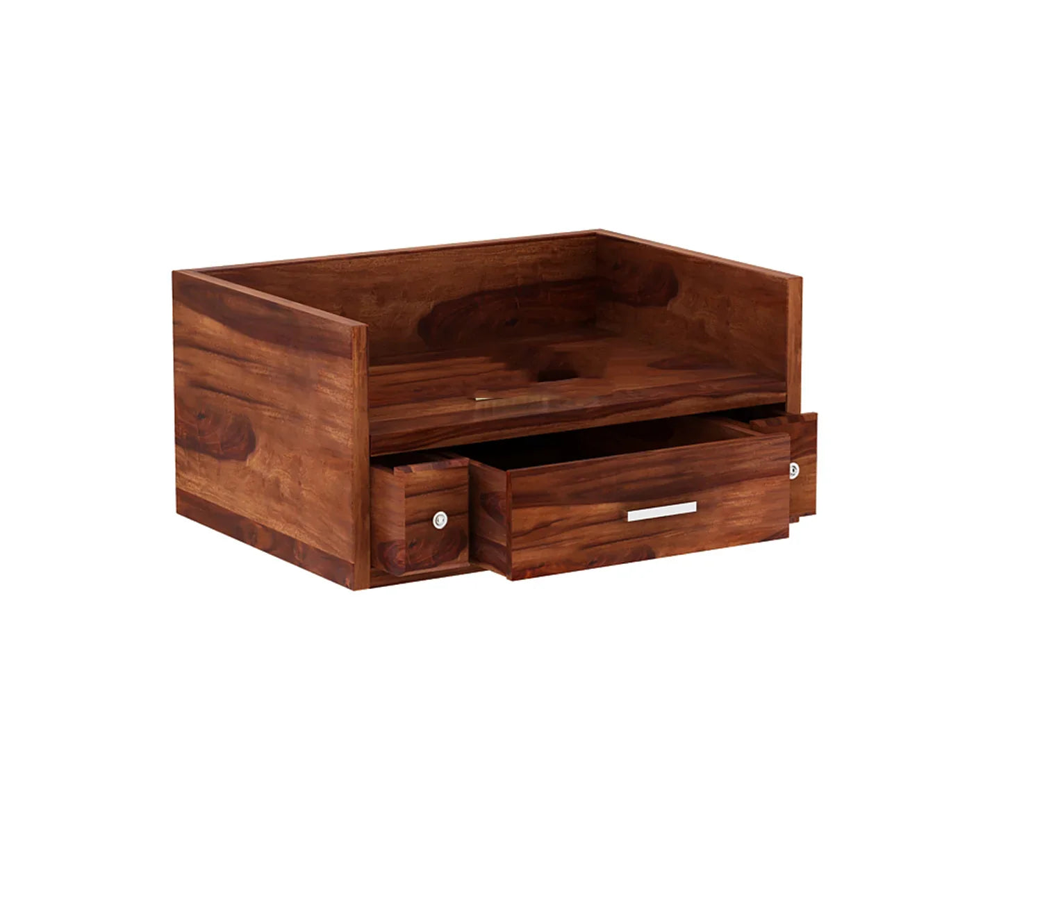 Solid Sheesham Wood Wall Mounted Temple with Drawer