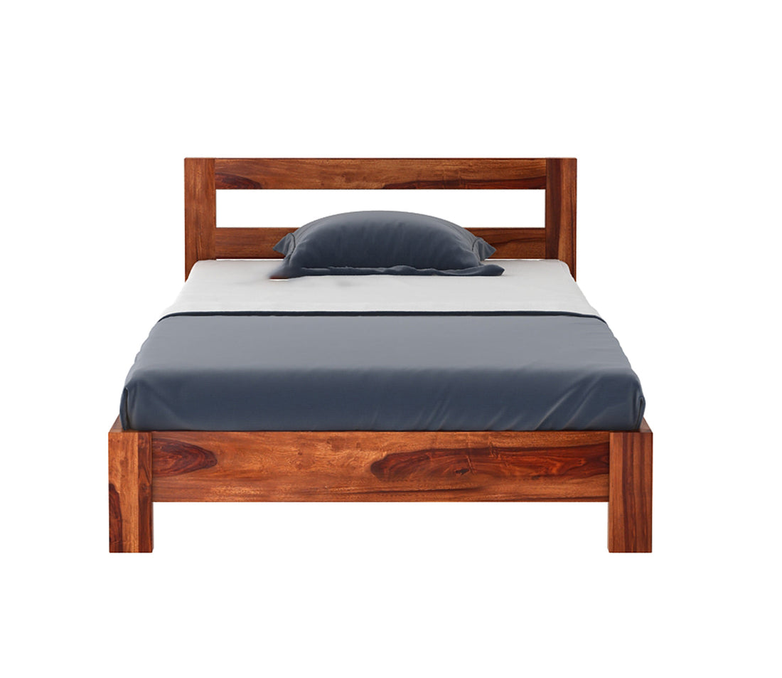 Craft D Art Sheesham Wood Single Bed Without Storage (Honey Finish)