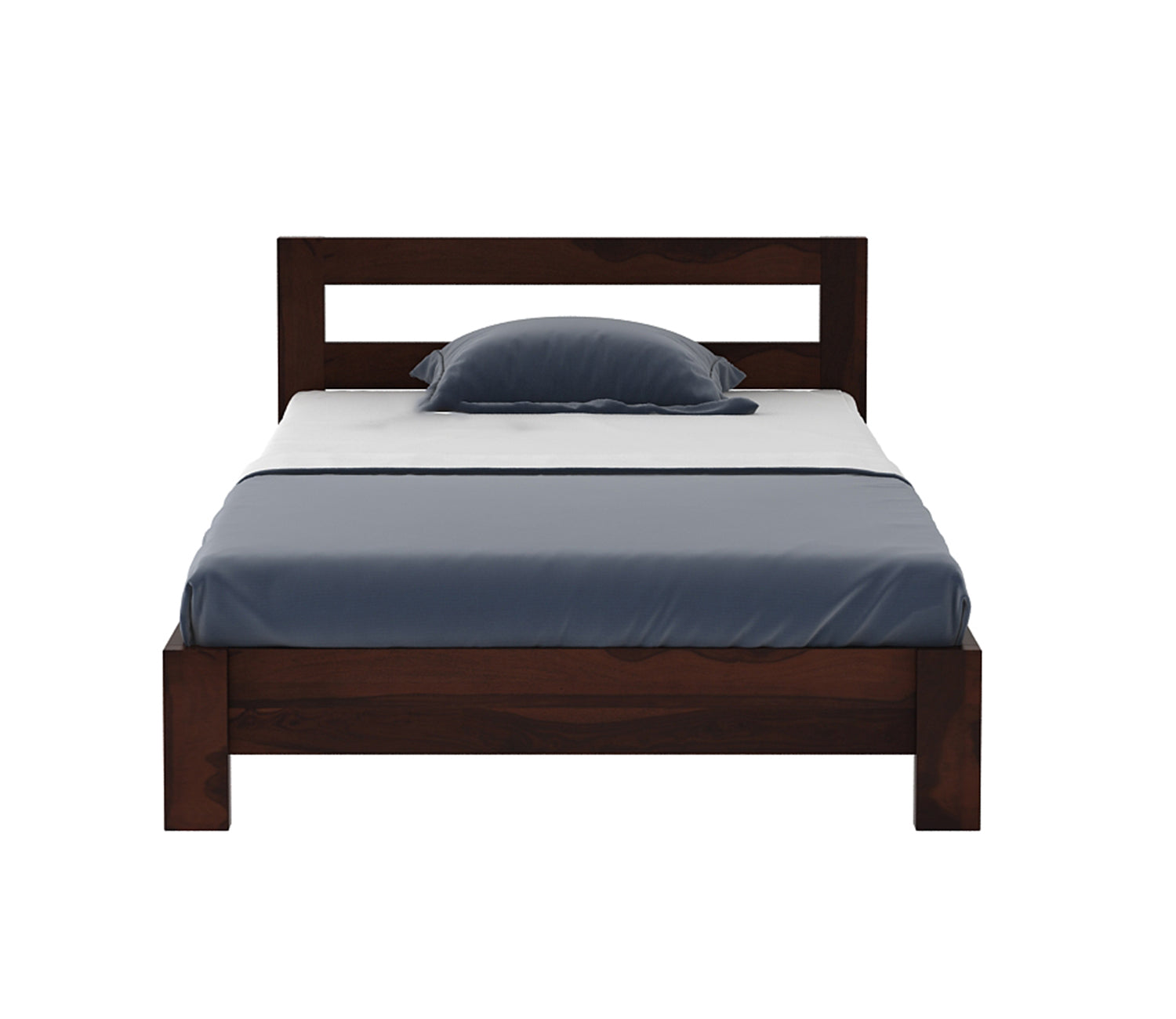 Craft D Art Sheesham Wood Single Bed Without Storage (Walnut Finish)