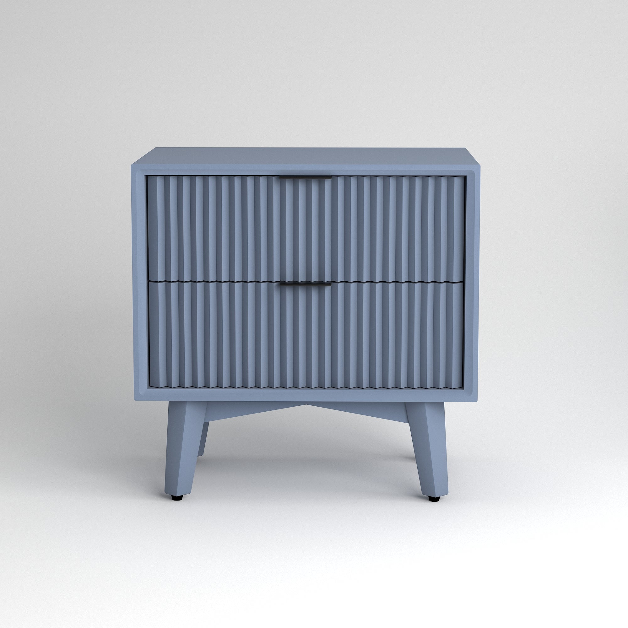 Craft D Art HDMR Premium Wood Bedside Table (Slate Blue)