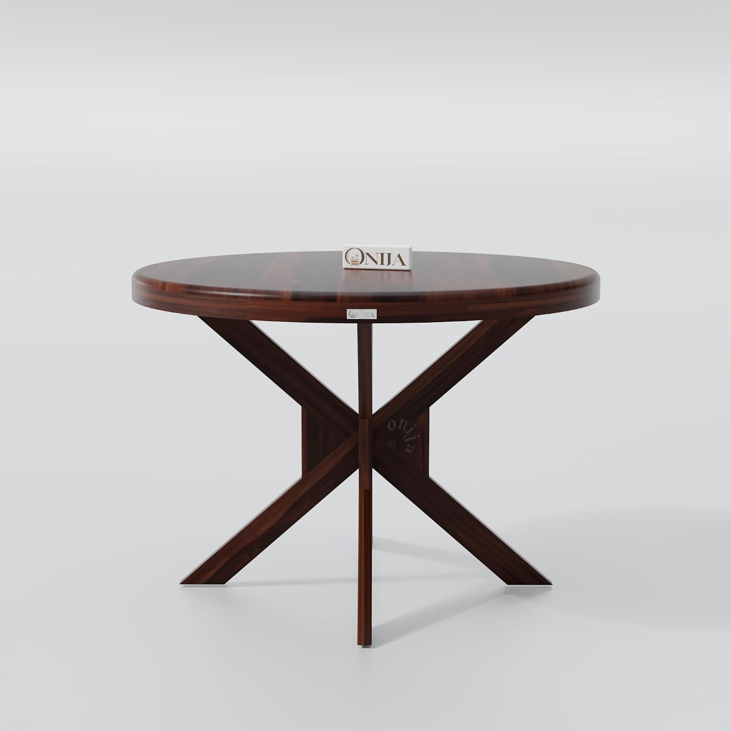 Premium Solid Wood Round Dining Table Set with Cane Back Chairs