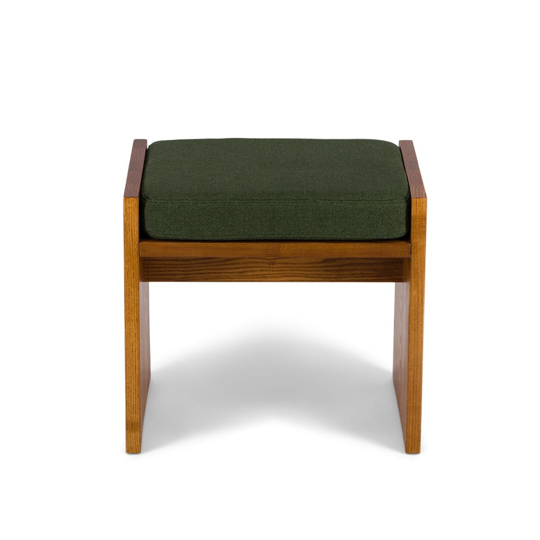Craft D Art Stool/Seat/Ottoman/Bench in Solid Sheesham Wood Stool with Cushion | Sitting Chair with Foam seat (Green)