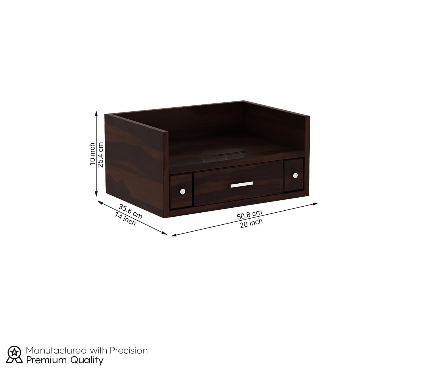 Solid Sheesham Wood Wall Mounted Temple with Storage