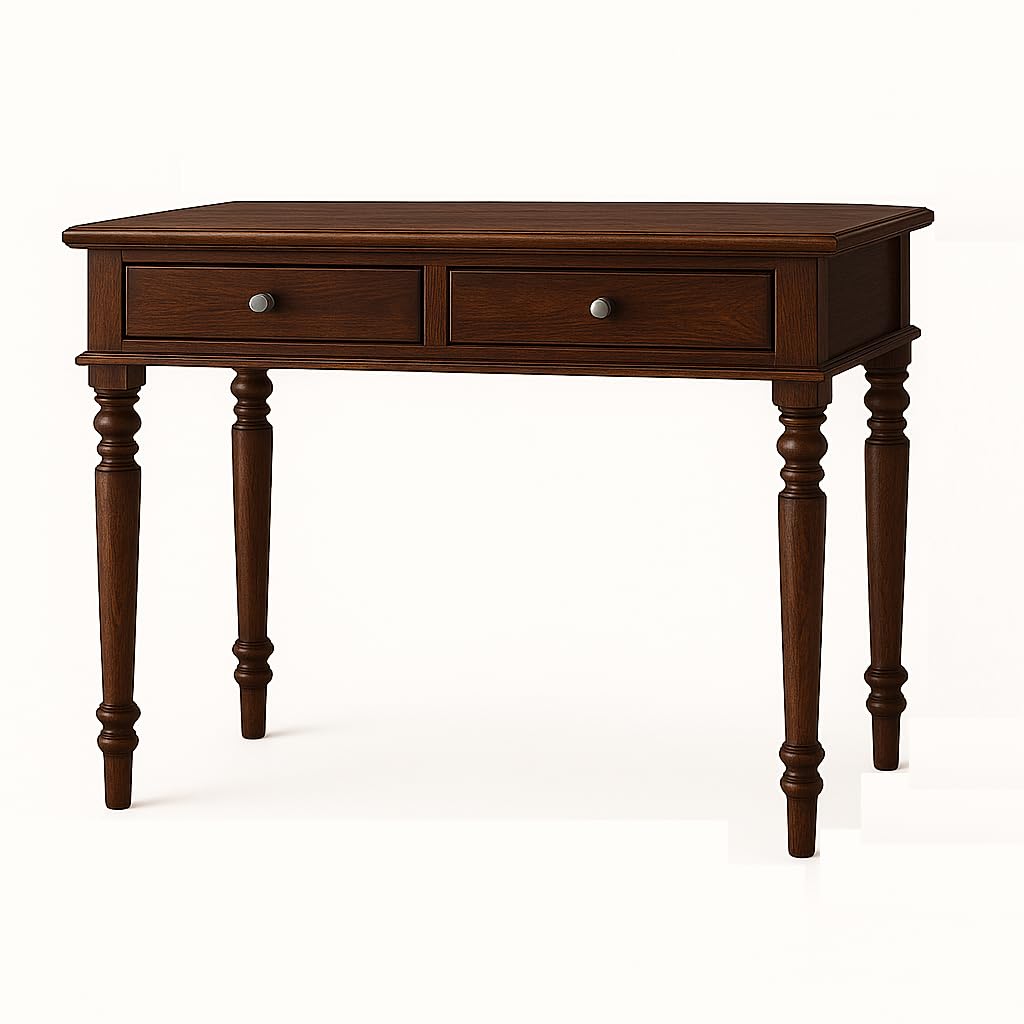 Wood Study Desk With 2 Drawers