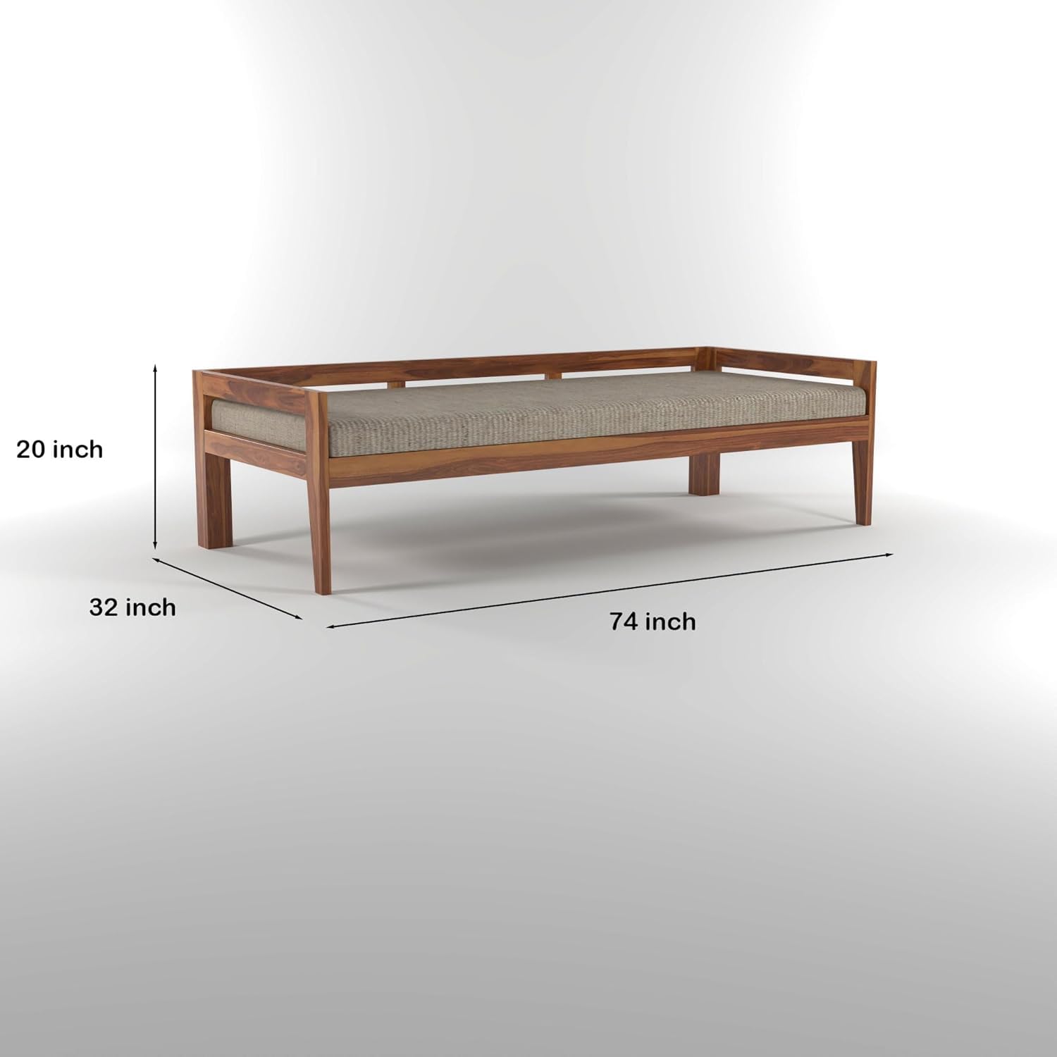 Craft D Art Solid Wood Divan Bed for Living Room