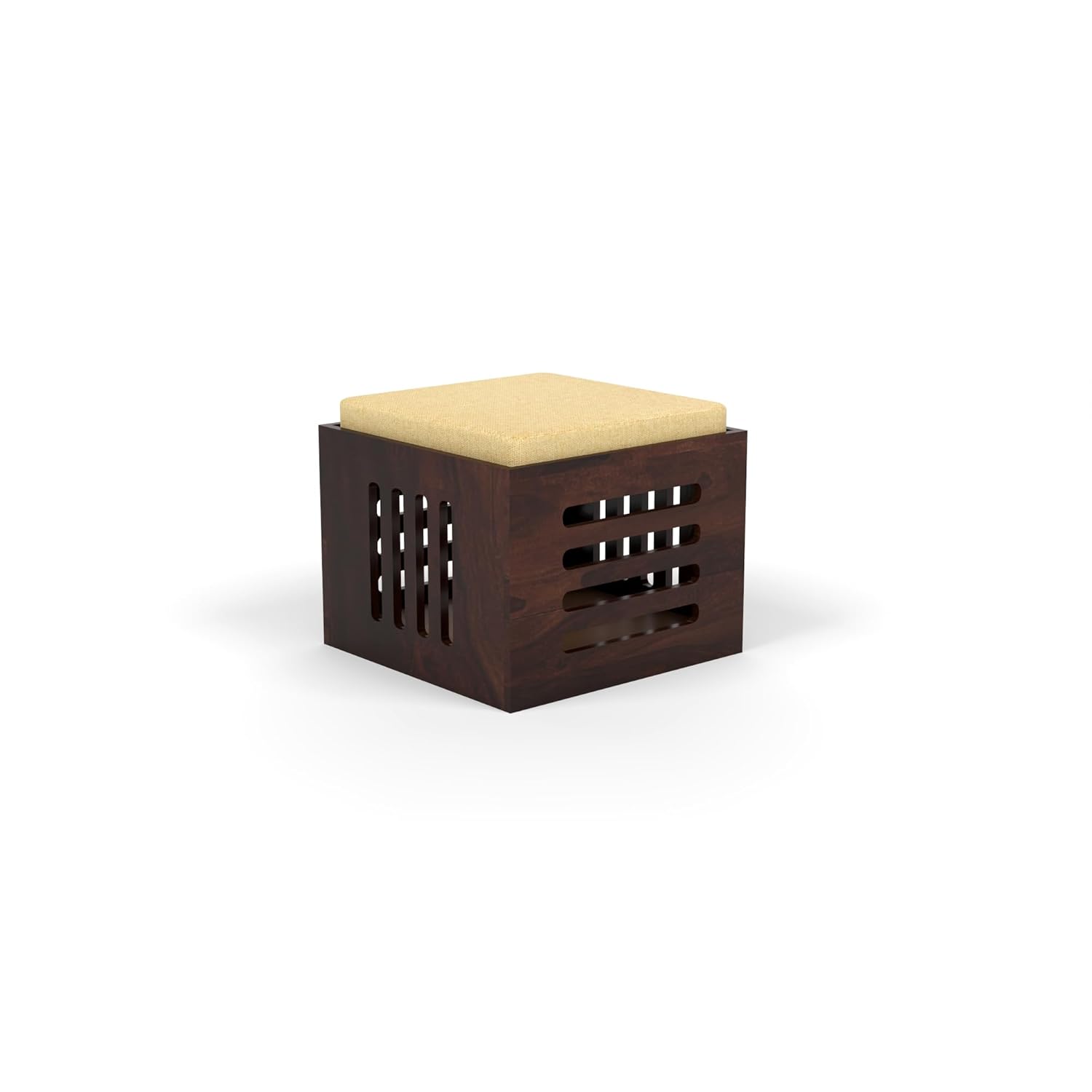 Craft D Art Furniture Solid Sheesham Wood Coffee Table with 4 Stool