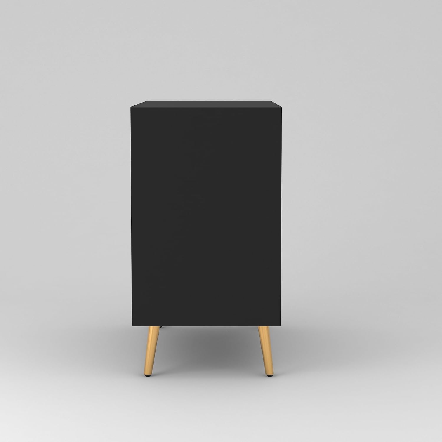 Craft D Art HDMR Premium Wood Sideboard Cabinet (Black)