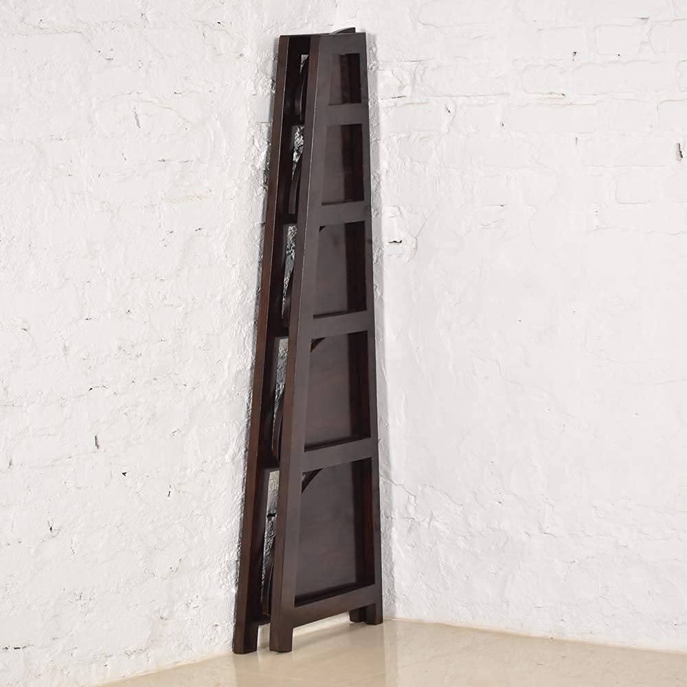 Craft D Art Wooden Corner Bookshelf for Living Room