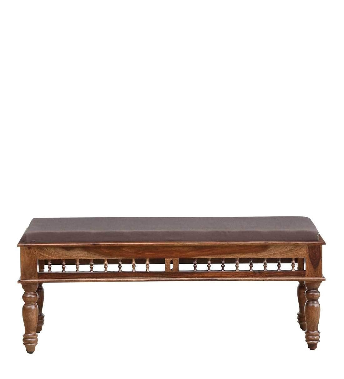 Craft D Art Solid Sheesham Wood Traditional Dining Table Set of 6 Seater with Cushioned Chairs & Bench |
