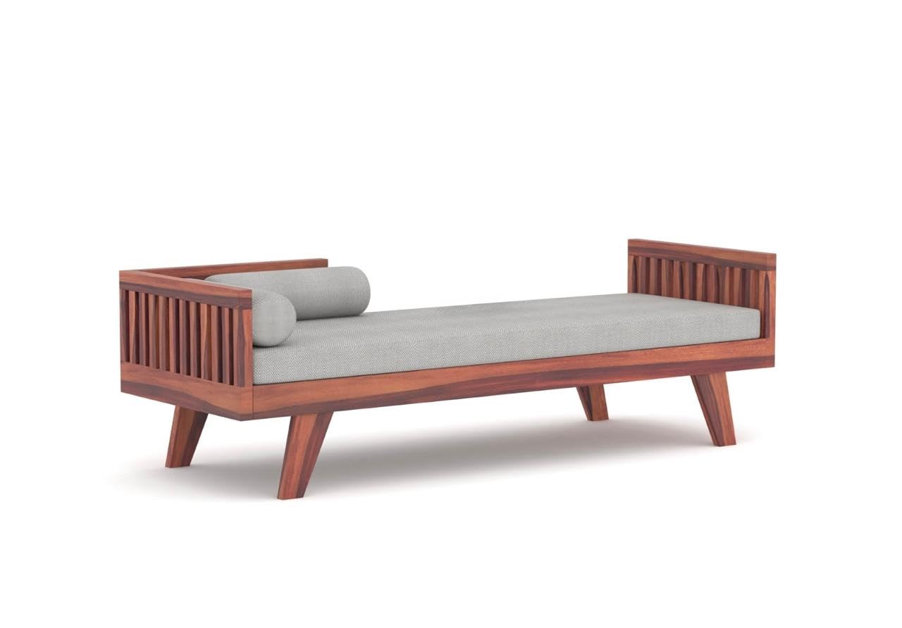 Craft D Art Solid Wood Sofa 3 Seater Sofa Diwan Bed (Without Mattress)