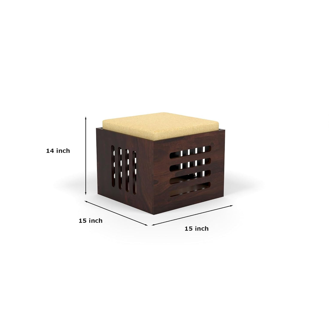 Craft D Art Furniture Solid Sheesham Wood Coffee Table with 4 Stool