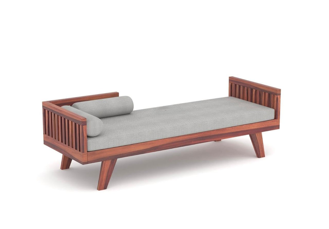 Craft D Art Solid Wood Sofa 3 Seater Sofa Diwan Bed (Without Mattress)