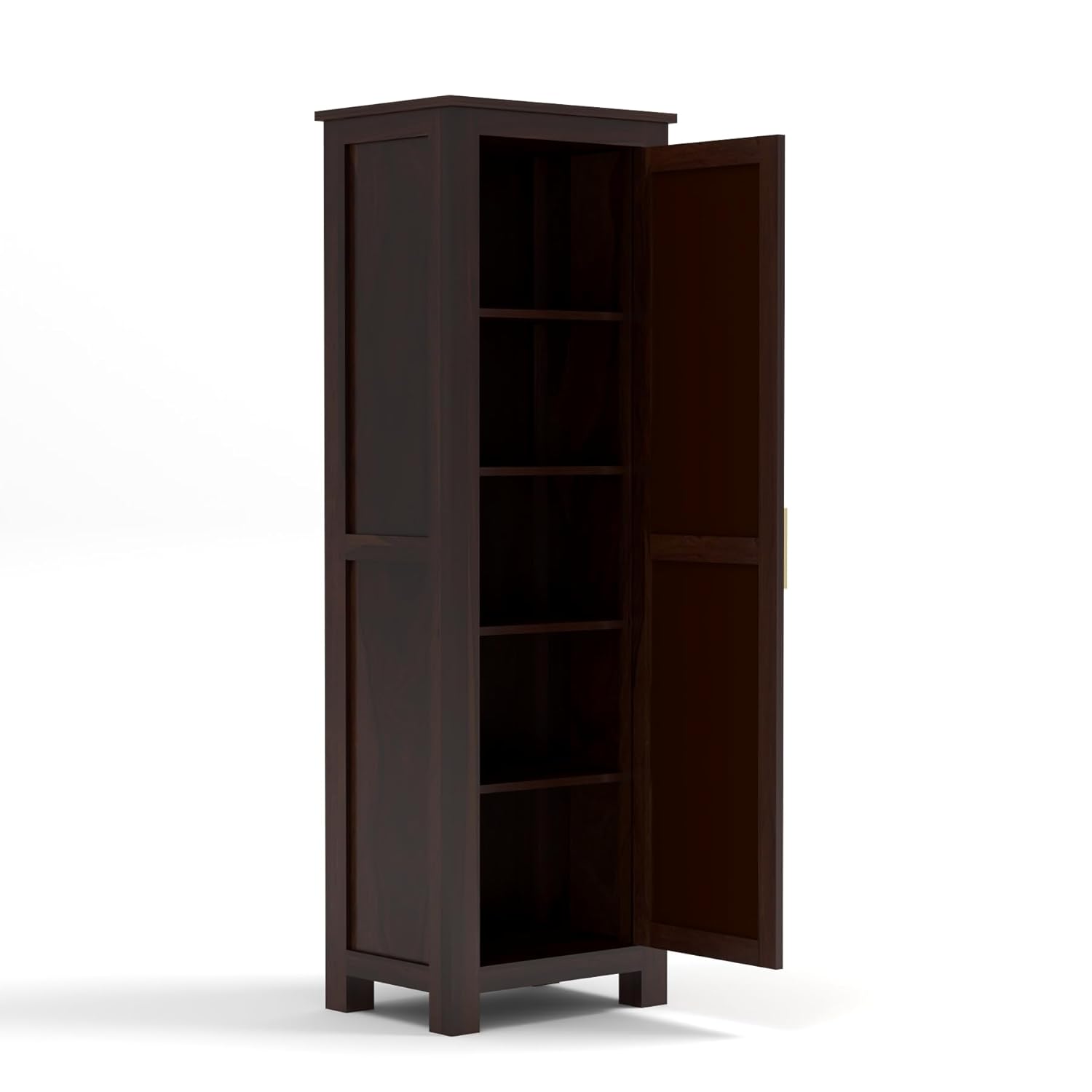Solid Sheesham Wood Wardrobe Cabinet 1  Cane Rattan Door