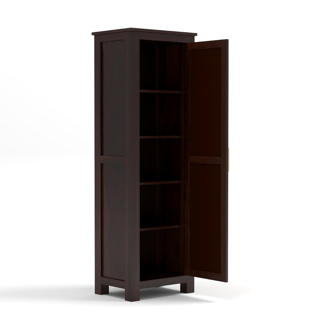Solid Sheesham Wood Wardrobe Cabinet 1  Cane Rattan Door