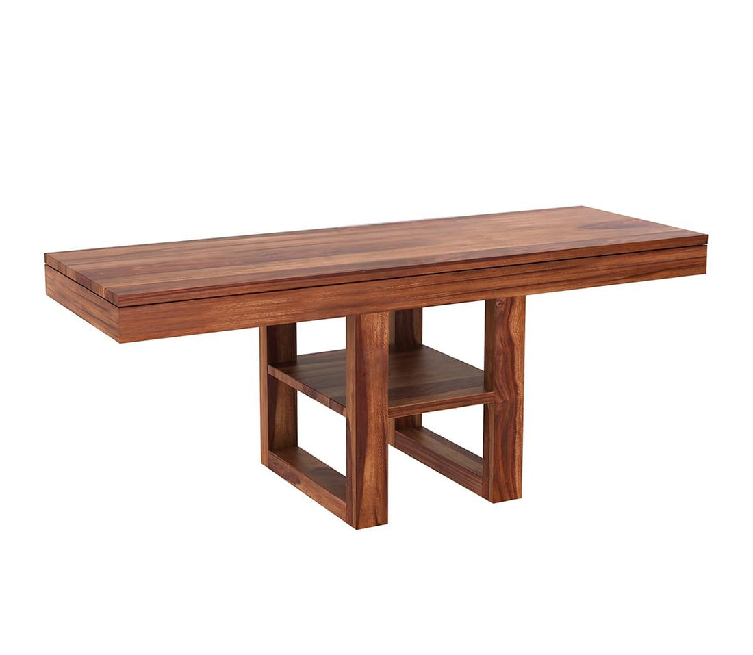 Craft D Art Solid Wood Coffee Table with Nesting Stools & Cushions