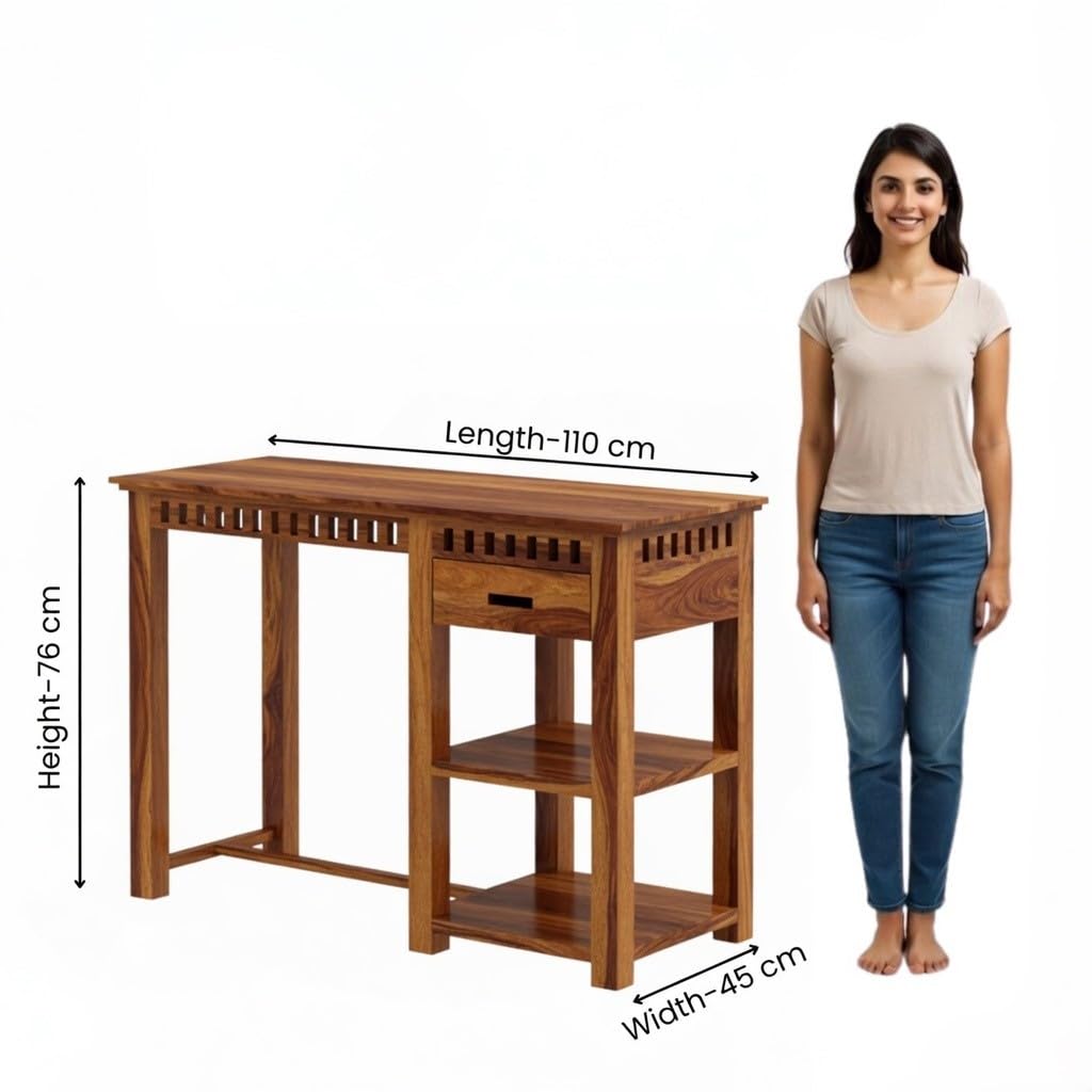Craft D Art Sheesham Wood Study Desk with Drawer