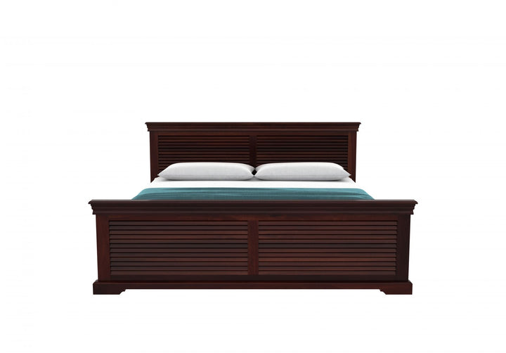 Craft D Art Sheesham Wood King Size Bed With Storage (Walnut Finish)