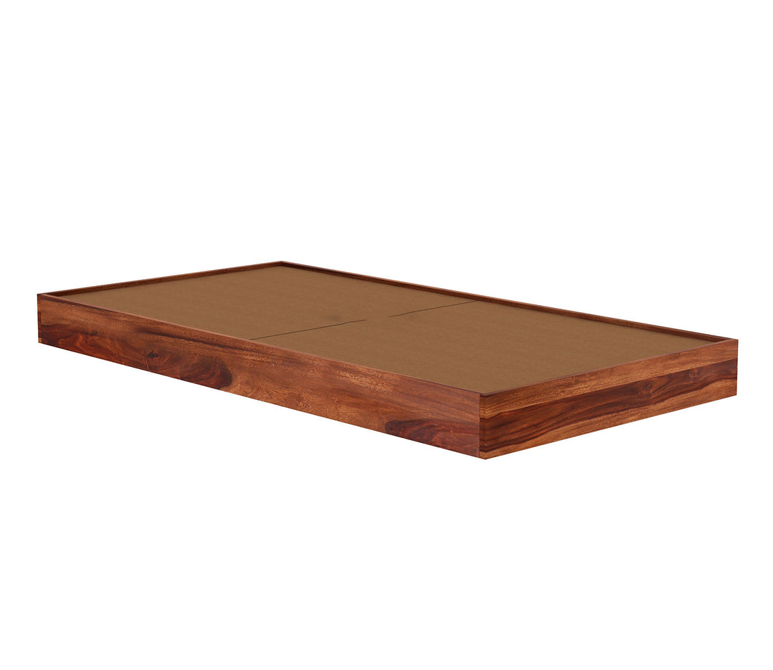 Craft D Art Sheesham Wood Single Bed Without Storage (Honey Finish)