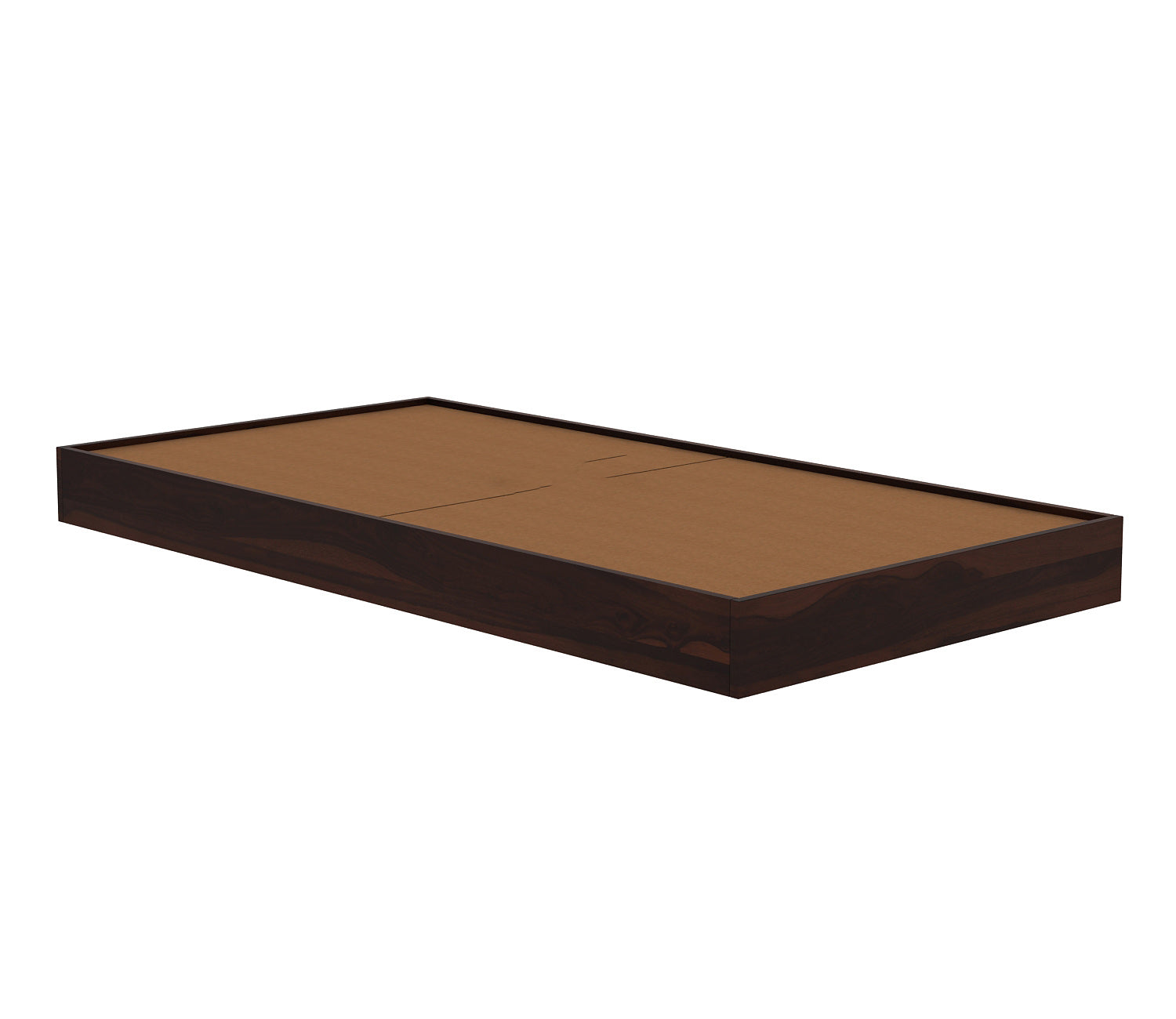 Craft D Art Sheesham Wood Single Bed Without Storage (Walnut Finish)
