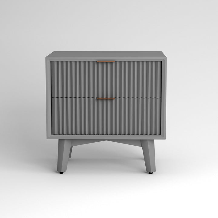 Craft D Art HDMR Premium Wood Bedside Table (Grey)