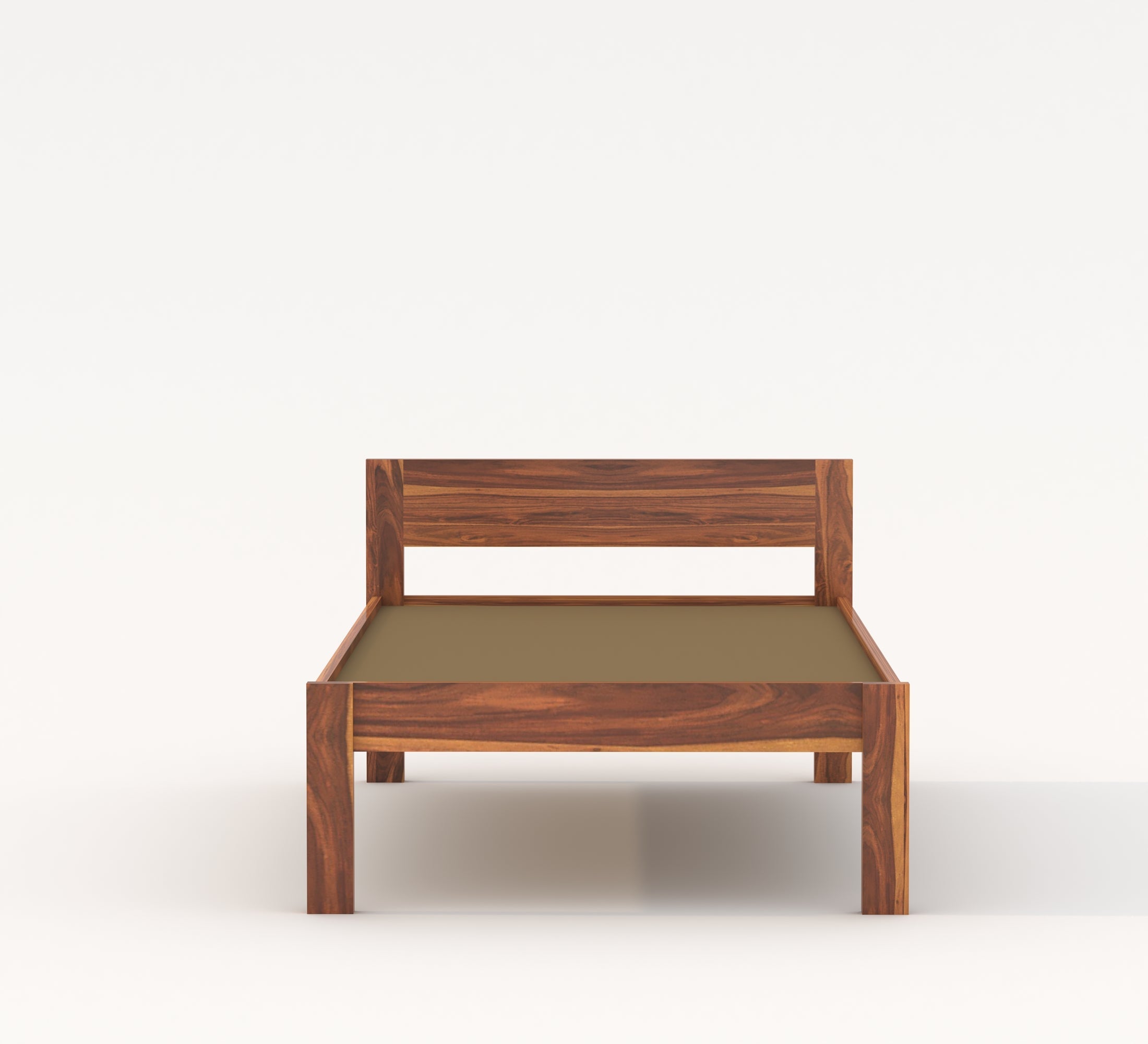 Craft D Art Sheesham Wood Single Bed Without Storage (Honey Finish)