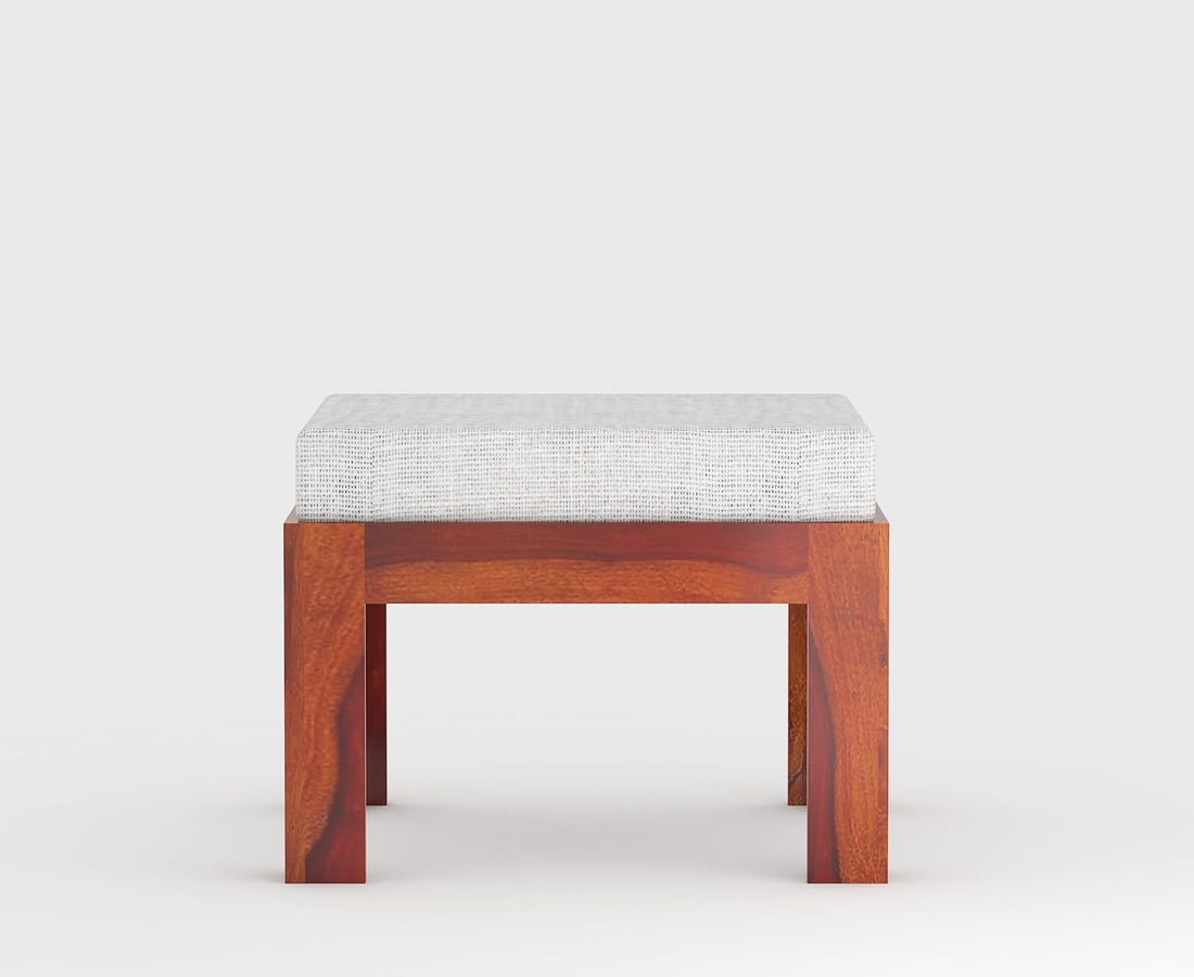 Craft D Art Sheesham Wood Center Table With Stools (Honey Finish)