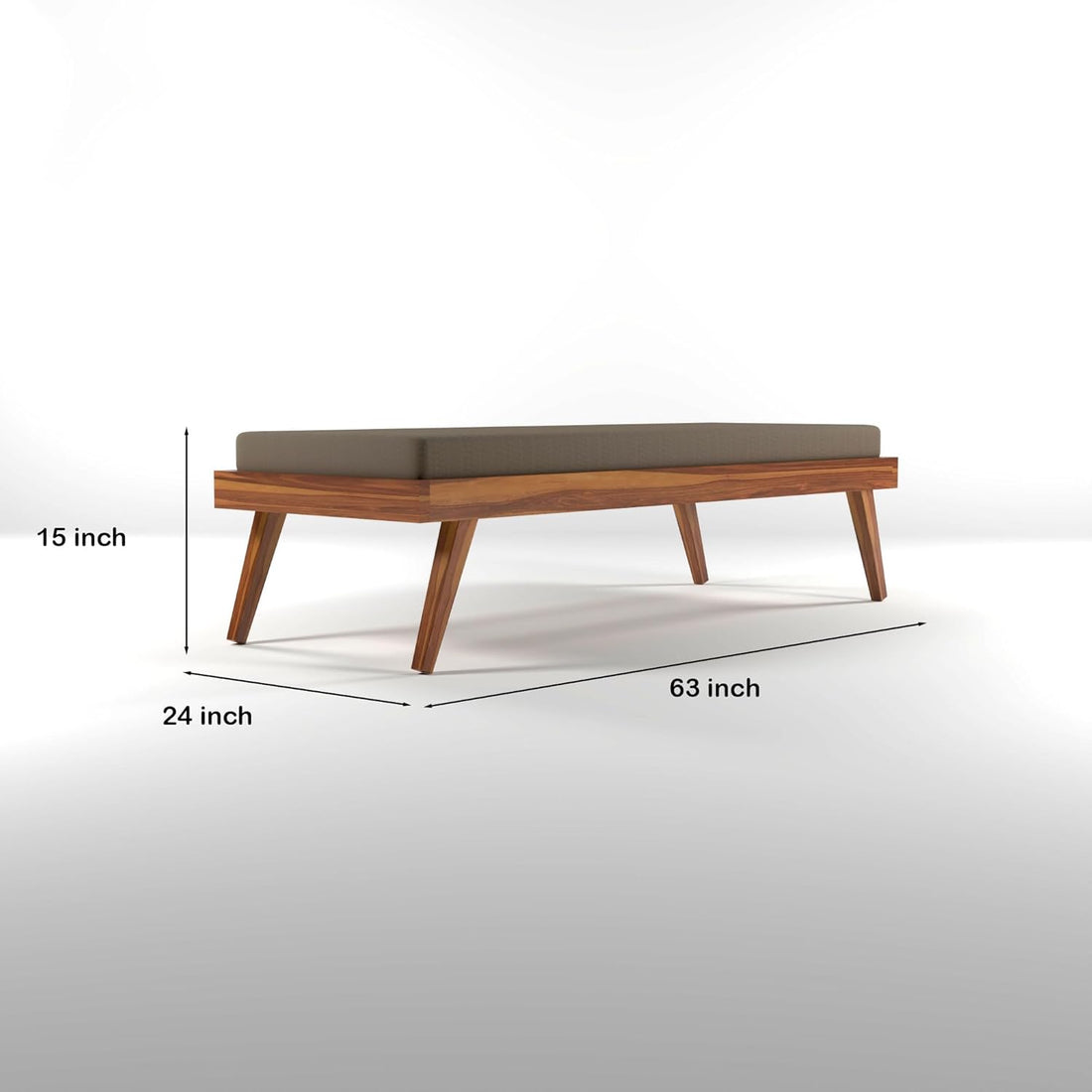 Craft D Art Solid Wood Sofa 3 Seater Sofa Diwan Bed (Without Mattress)