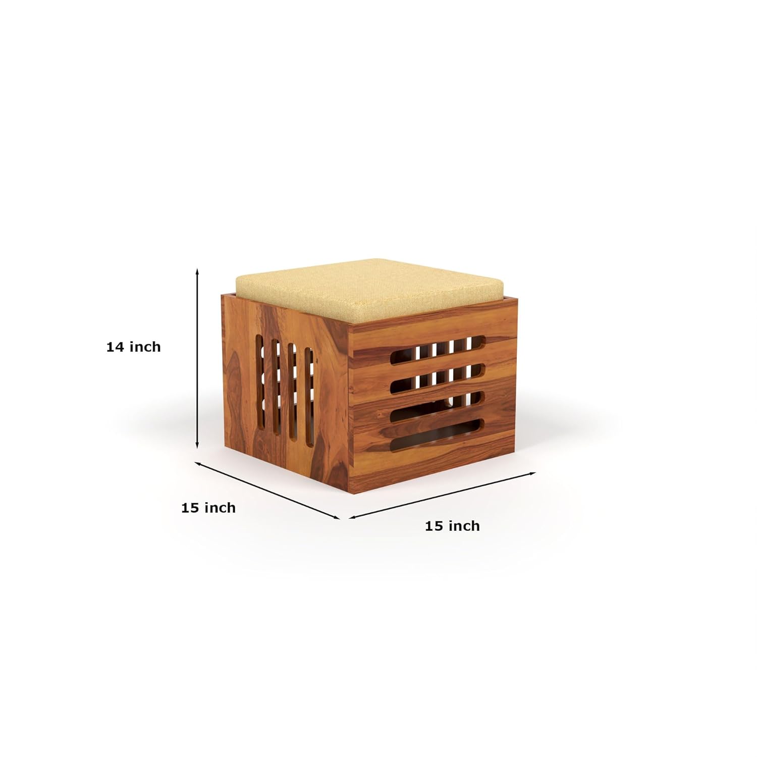 Craft D Art Furniture Solid Sheesham Wood Coffee Table with 4 Stool