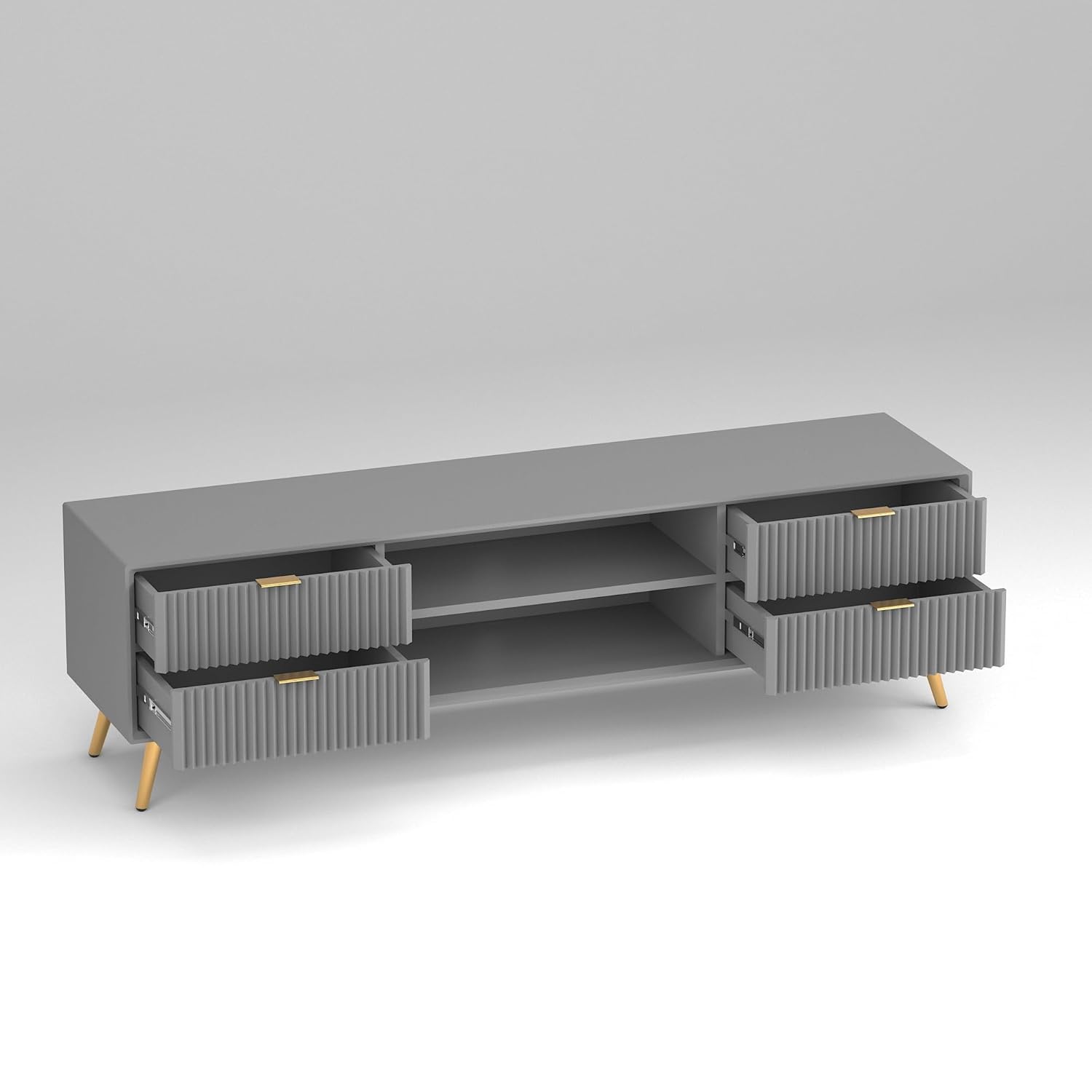 Craft D Art HDMR Premium Wood TV Unit for Living Room (Grey)